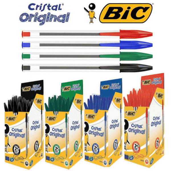Bic Crystal Blue, Red, Black