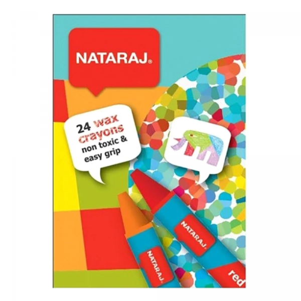 Nataraj Wax Crayon 90 mm  24 Col