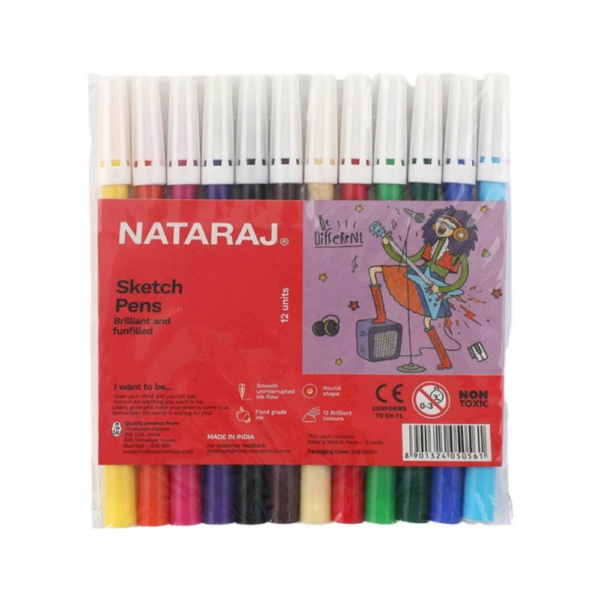 Nataraj Sketch Pens 12 Colours