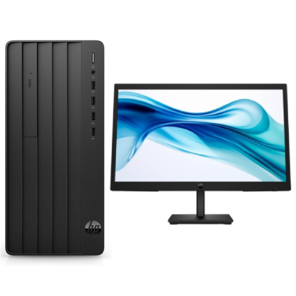 HP Pro Tower 290 G9 Desktop PC + HP P22v G5 21 5 inch Full HD Monitor – Celeron G6900 / 8GB RAM / 512GB SSD / DVD RW / Win 11 Home