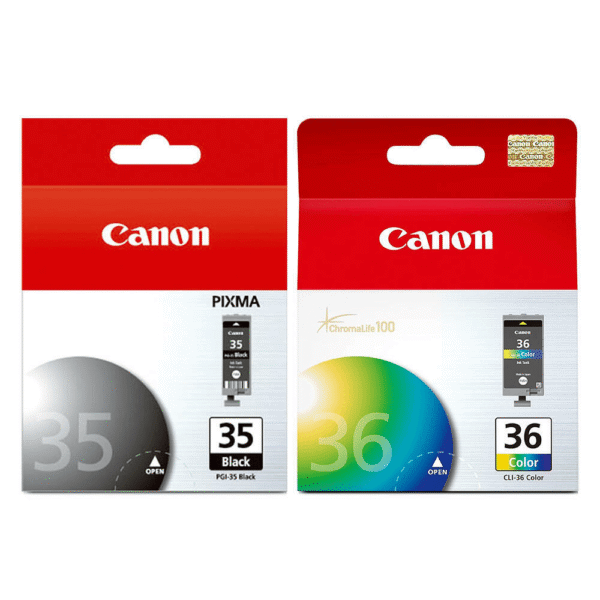 CANON INK CLI 35 BLACK, 36 COLOR