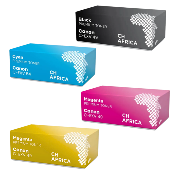 Compatible Canon CEXV 49 Black, Cyan, Magenta, Yellow