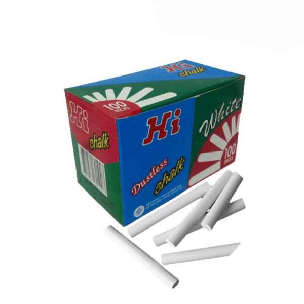 White & Color Chalk 100 Sticks (Thailand)